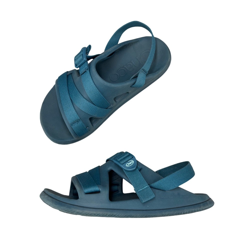 Chaco Chillos Sport Sandals Teal Blue EVA Slingback Strappy Buckle Women Size 8